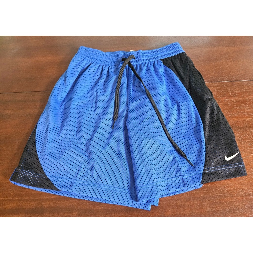 Nike Basketball Shorts Womens S Blue Black Dri-FIT Mesh Loose Fit FQ4538-405
